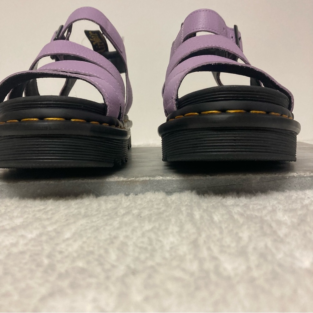 SOLD. Dr.Martens Blaire Pisa Leather Strap Sandal Chunky Sole Purple Lilac - Picture 5 of 14